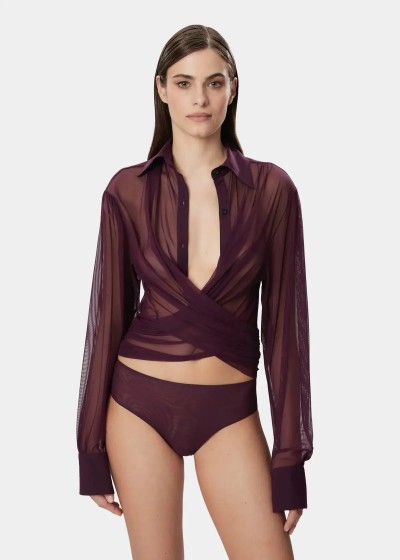 AMAZUIN ZOYA KOŠULJA SHEER MULBERRY