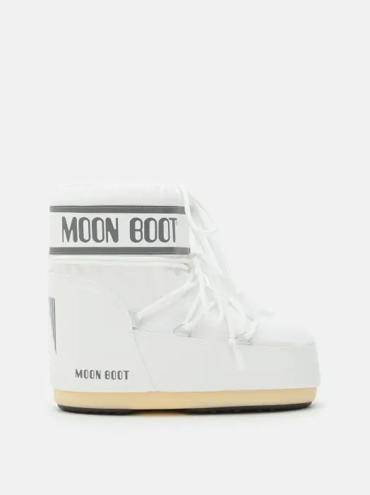 MOON BOOT LOW NYLON WHITE MONO