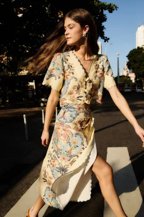 BOHO BEAUTY BUTTER MIDI SKIRT