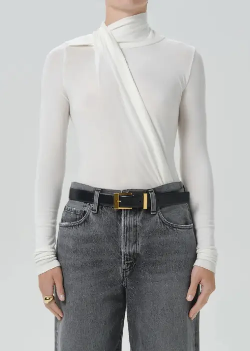 CITIZENS OF HUMANITY SCULPTURAL BODYSUIT IN WHITE