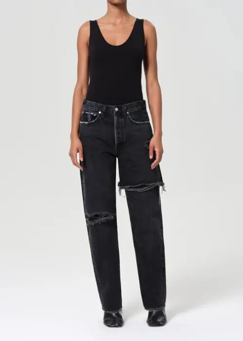 AGOLDE AMRYN JEAN IN BLACK ROW