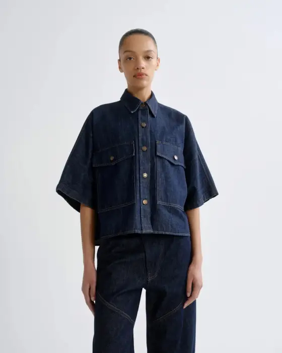 AGOLDE TARON SHIRT IN RINSE