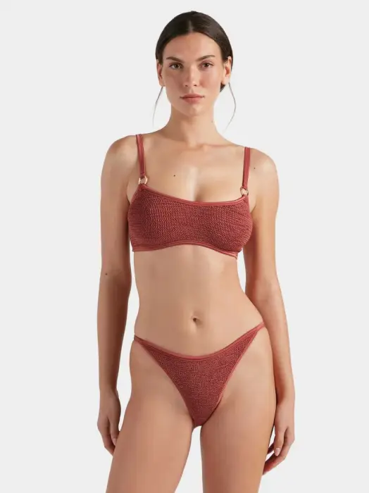 HUNZA IRIS BIKINI MET/ROS GOLD