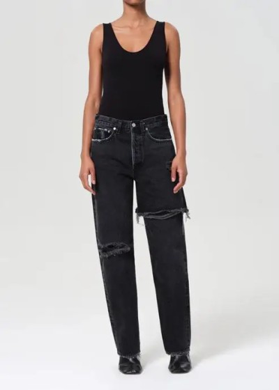 AGOLDE AMRYN JEAN IN BLACK ROW