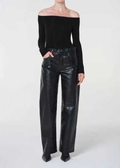 AGOLDE ARC JEAN 32 IN CROC