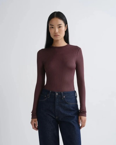 AGOLDE DELPHI SLIM TEE IN CORINTH