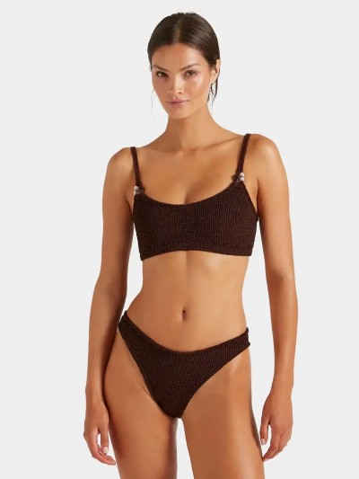 HUNZA CASSIE METALLIC CHOCOLAT