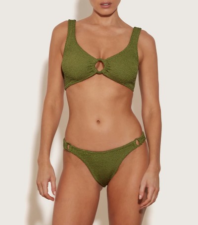 HUNZA HALLIE BIKINI MET/MOSS