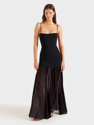 HUNZA HYBRID DRESS BLACK