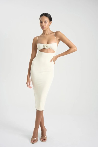 LA REVECHE LEYLA DRESS IVORY