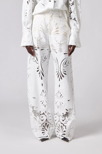 GIUSEPPE DI MORABITO PANTALONI TROUSERS OFF WHITE