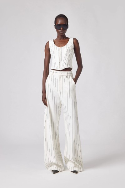 GIUSEPPE DI MORABITO BUSTIER TOP OFF WHITE