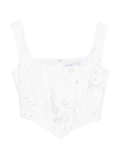 GIUSEPPE DI MORABITO BUSTIER TOP OFF WHITE