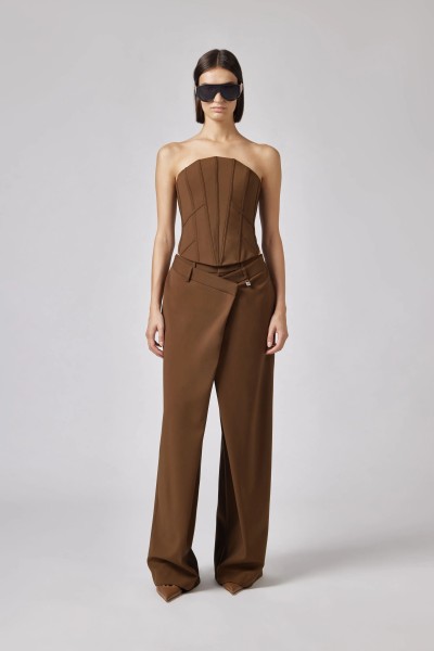 GIUSEPPE DI MORABITO BUSTIER TOP BLACK